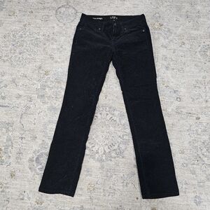 Loft Modern Straight Corduroy Pants, Black Size 25/0P Inseam 28, New Without Tag